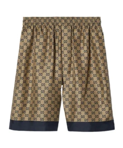GUCCI GUCCI ALL-OVER LOGO SHORTS