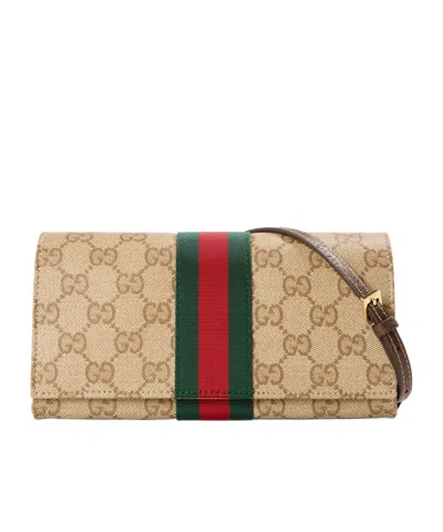 Gucci Printed Shoulder Bag In Burgundy