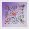 Gucci Floral Silk Twill Scarf In Purple