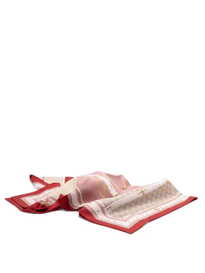 Gucci Printed Silk Carré In Pink