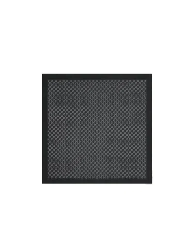 Gucci Printed Silk Carré In Black