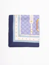 Gucci Printed Silk Carré In Blue