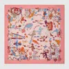 Gucci Printed Silk Carré In Pink
