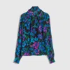 Gucci Printed Silk Shirt In Purple