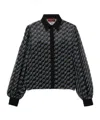 Gucci Printed Silk Creponne Shirt In Black