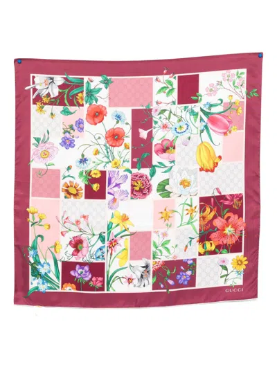 Gucci Printed Silk Twill Carre In Multi