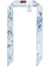 Gucci Printed Silk Neck Bow In Blue