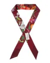 Gucci Printed Silk Neck Bow In Red