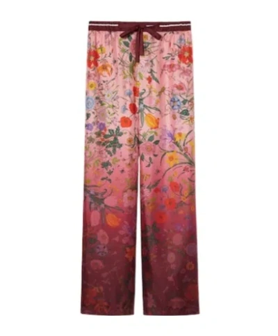 GUCCI PRINTED SILK PANTS
