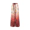 Gucci Printed Silk Pants In Multi