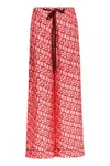 Gucci Women's Printed Silk Pants In Orange