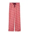 Gucci Women's Printed Silk Pants In Orange