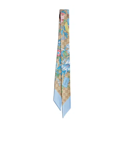 Gucci Printed Silk Ribbon In Multi