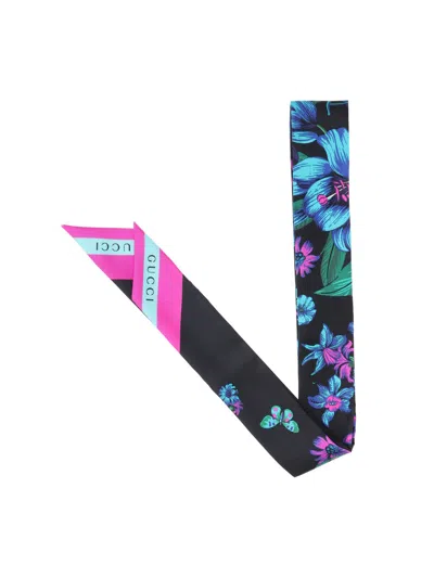 Gucci Printed Silk Scarf In Multi