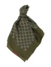 Gucci Two-tone Square Scarf Accessory In Green