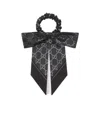Gucci Printed Silk Scrunchie In Black