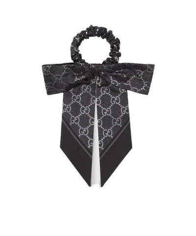GUCCI PRINTED SILK SCRUNCHIE