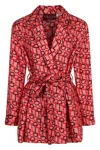 Gucci Printed Silk Shirt In Pink