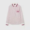 Gucci Printed Silk Shirt In White