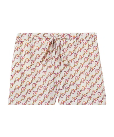 Gucci Printed Silk Shorts In Multi