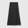 Gucci Printed Silk Skirt In Black