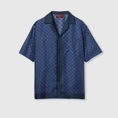 Gucci Printed Silk Twill Bowling Shirt