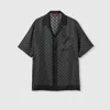 Gucci Printed Silk Twill Bowling Shirt In Black