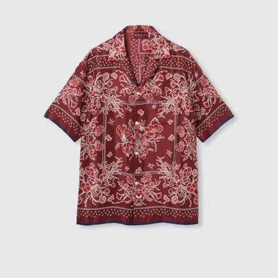 Gucci Printed Silk Twill Bowling Shirt