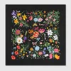Gucci Printed Twill Square In Black