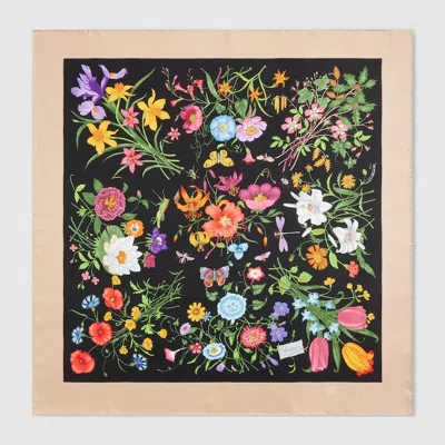 Gucci Printed Silk Twill Carré In Multi