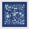 Gucci Printed Silk Twill Carré In Blue