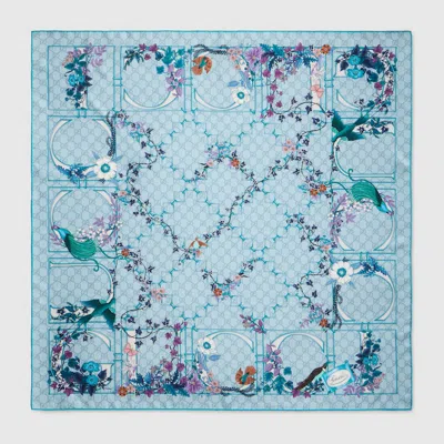 Gucci Printed Silk Twill Carré In Multi
