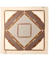 Gucci Printed Silk Twill Carre In Brown