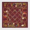Gucci Printed Silk Twill Carré In Burgundy