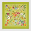 Gucci Printed Silk Twill Carré In Green