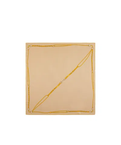 Gucci Printed Silk Twill Carré In Neutral