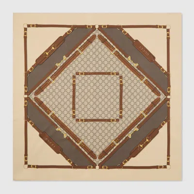 Gucci Printed Silk Twill Carré In Multi