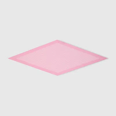 Gucci Printed Silk Twill Diamond Scarf In Pink