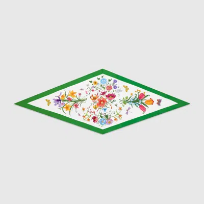 Gucci Printed Silk Twill Diamond Scarf In Multi