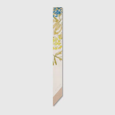 Gucci Printed Silk Twill Neck Bow