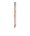 Gucci Printed Silk Twill Neck Bow In Pink