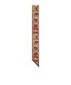 Gucci Printed Silk Twill Neck Bow In Brown