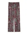 Gucci Printed Silk Twill Pant In Multi