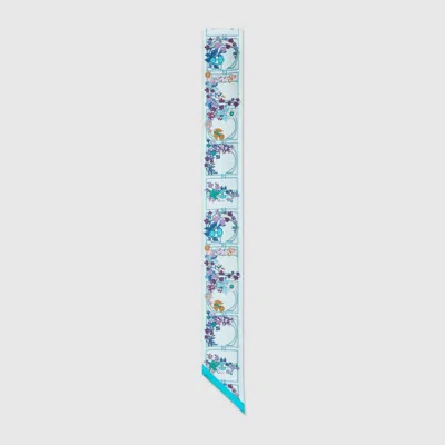 Gucci Printed Silk Twill Ribbon In Multi