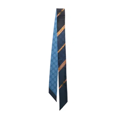 Gucci Printed Silk Twill Ribbon In Multi-color