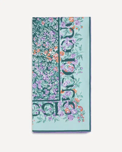 Gucci Printed Silk Twill Scarf In Green
