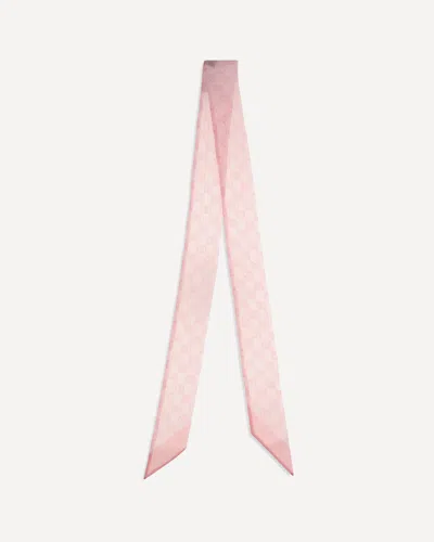 Gucci Gg Monogram-print Silk Ribbon Scarf In Pink