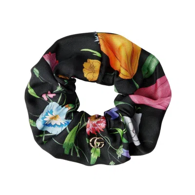 Gucci Printed Twill Mulberry Silk Bow Tie In Black And Multicolour