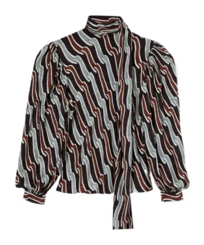 Gucci Printed Silk Twill Shirt In Multi