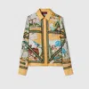 Gucci Bicolor Silk Pattern Shirt In Multi